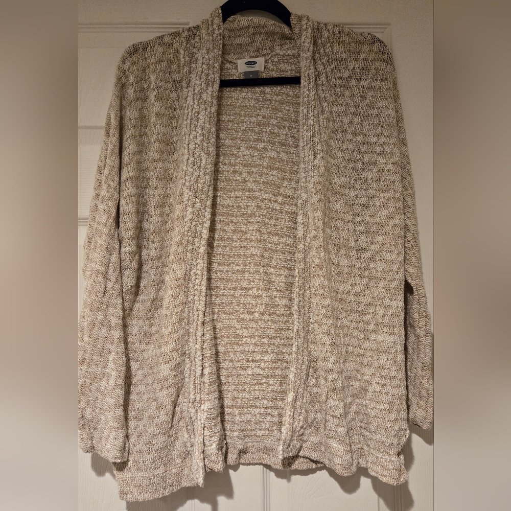 🫶SALE! Old Navy Women's  Open-Front Cardigan in Tan and Cream